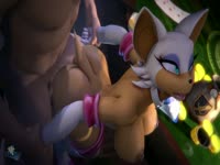 Rouge the Bat getting doggystyled until orgasm beastiality